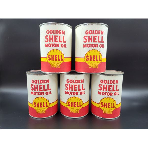 Reproduction Shell Motor Oil Cans