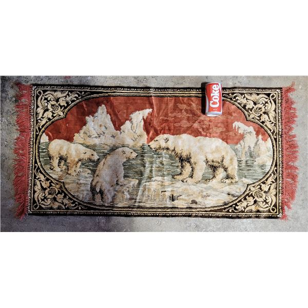 Vintage Polar Bear Wall Tapestry