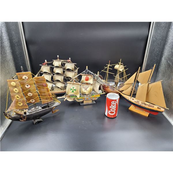 Vintage Pirate Ship Wooden Models
