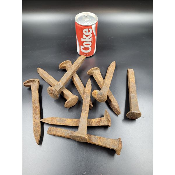 10 Vintage Railroad Spikes