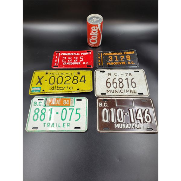 Vintage Canadian License Plates