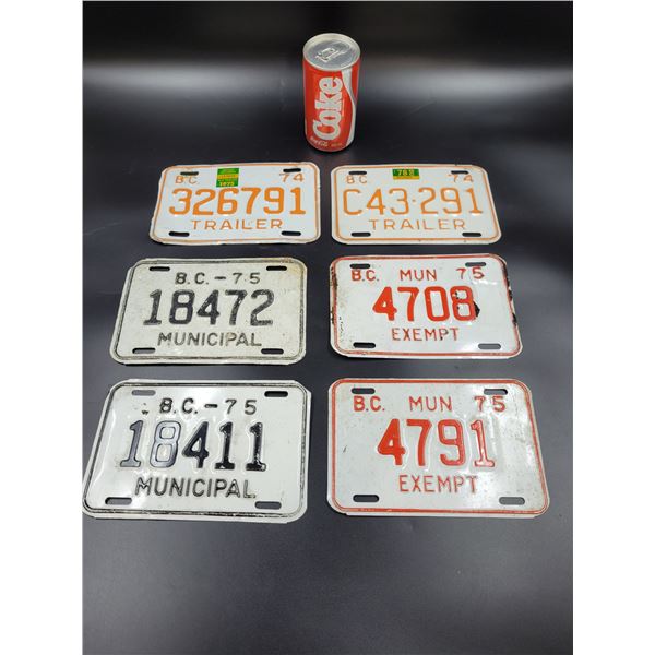 Vintage Canadian License Plates