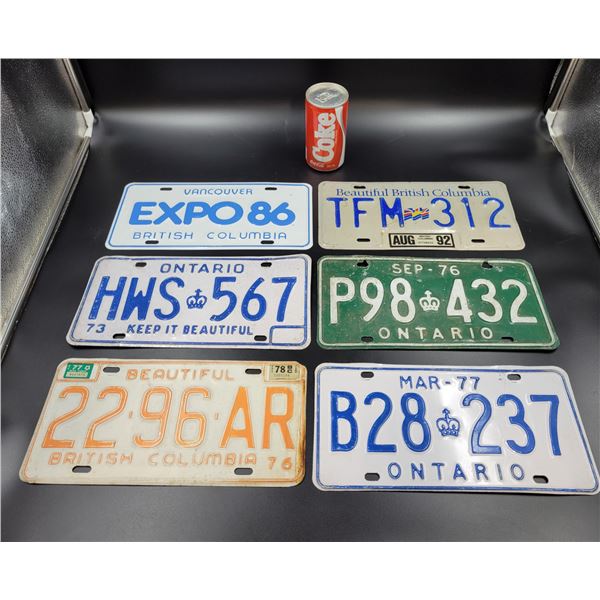Vintage Canadian License Plates