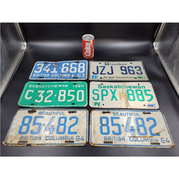 Vintage Canadian License Plates