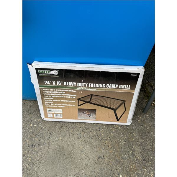 24" x 16" heavy duty, folding camp grill