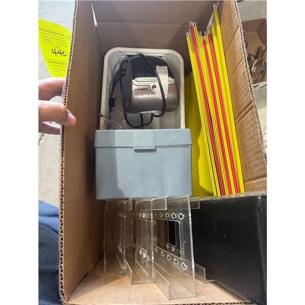 Office supplies and dymo label writer