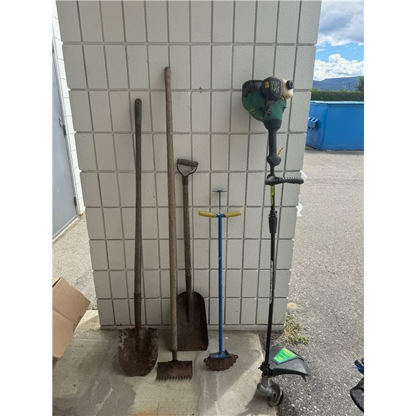 Weed eater and garden tools