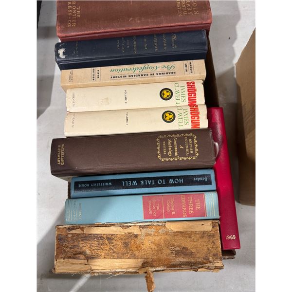 Assortment of vintage books