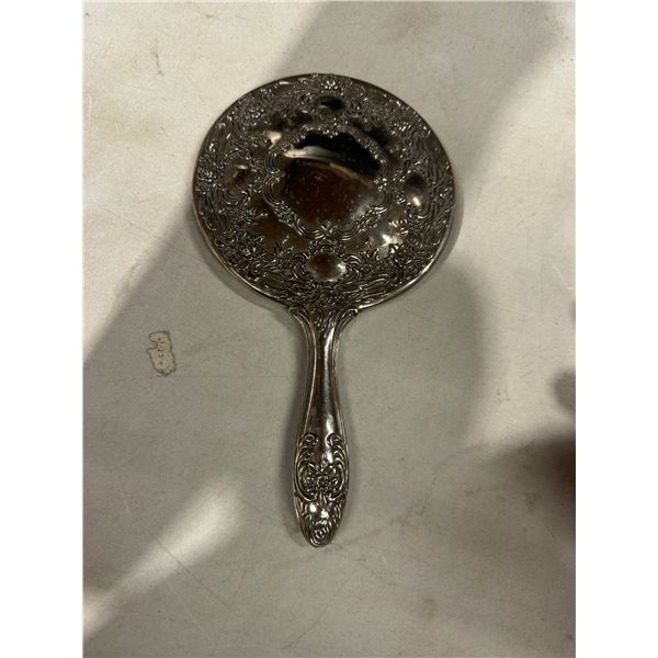 Vintage hand, mirror, plated