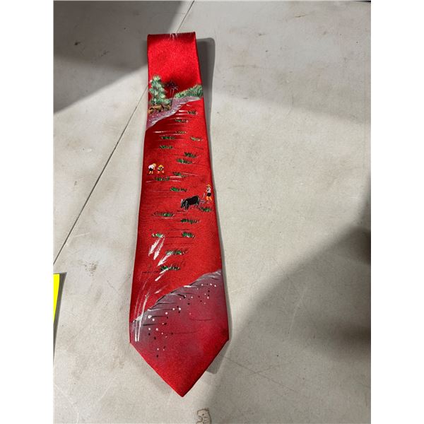 Chinese hand painted tie