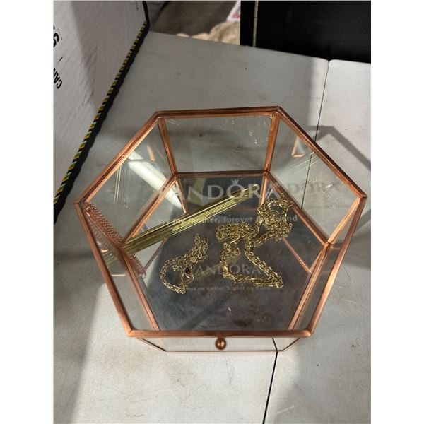 Pandora Glass box and contents