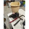 Image 1 : Assorted tools and garbage can