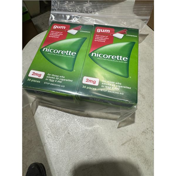 Nicorette gum 4 packs