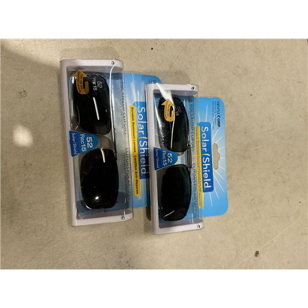 Solar shield, polarized clip on