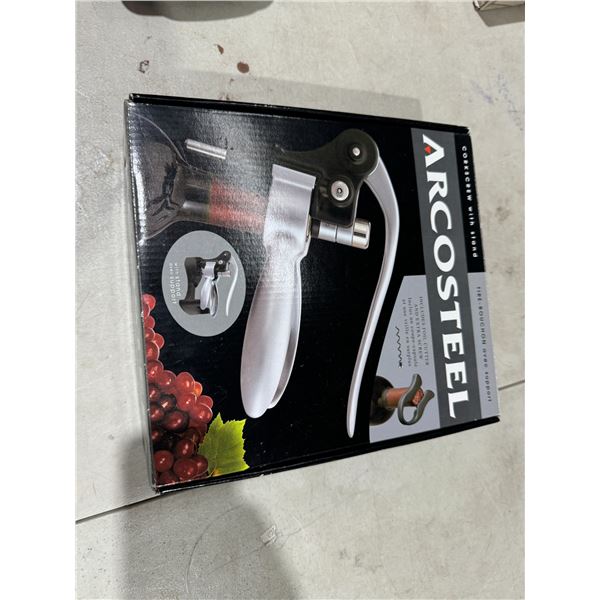 Arco steel corkscrew with stand