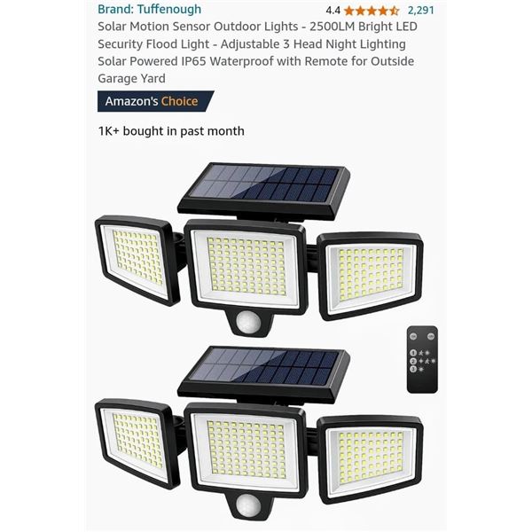 Solar motion sensor outdoor lights