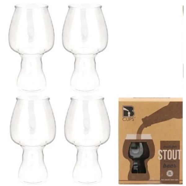 plastic beer glasses-stout