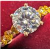 Image 1 : 10K YELLOW GOLD 1.9G LAB DIAMOND (1.67CT & 0.72CT) (2.39CT TOTAL) RING (~SIZE 6.5)