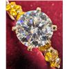 Image 2 : 10K YELLOW GOLD 1.9G LAB DIAMOND (1.67CT & 0.72CT) (2.39CT TOTAL) RING (~SIZE 6.5)
