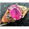 Image 1 : 10K YELLOW GOLD 1.6G RUBY 0.76G DIAMOND 0.02CT  RING (~SIZE 7.5)