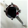 Image 2 : 10K WHITE GOLD BLACK DIAMOND 0.97CT +0.04CT  RING (~SIZE 7)