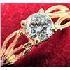 Image 1 : 10K YELLOW GOLD 1.45G LAB DIAMOND 0.43CT  RING (~SIZE 4.5)