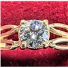 Image 2 : 10K YELLOW GOLD 1.45G LAB DIAMOND 0.43CT  RING (~SIZE 4.5)