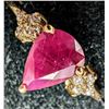 Image 2 : 10K YELLOW GOLD 2G RUBY 0.6CT & 0.12CT DIAMOND   RING (~SIZE 7)
