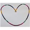 Image 1 : SILVER 37CT NATURAL EMERALD SAPPHIRE AND RUBY 16"   NECKLACE