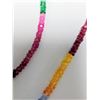 Image 2 : SILVER 37CT NATURAL EMERALD SAPPHIRE AND RUBY 16"   NECKLACE
