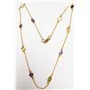 Image 1 : SILVER 4.76G NATURAL COLOR STONE 10CT 18"  HAND CRAFTED NECKLACE
