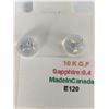 Image 2 : 10K YELLOW GOLD SAPPHIRE 0.4CT  EARRINGS