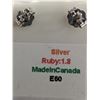 Image 2 : SILVER RUBY(1.8CT)  EARRINGS