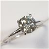 Image 2 : 14K WHITE GOLD DIAMOND (1.3CT)  RING (~SIZE 6.5) (~WEIGHT 2.45G)