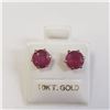 Image 1 : 10K YELLOW GOLD RUBY(3.1CT)  EARRINGS (~WEIGHT 1.06G)