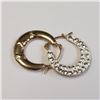 Image 2 : 10K YELLOW GOLD CUBIC ZIRCONIA  EARRINGS
