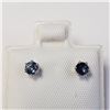 Image 1 : SILVER SAPPHIRE(0.4CT)  EARRINGS