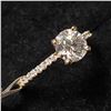 Image 2 : 10K YELLOW GOLD MOISSANITE(0.7CT) DIAMOND  RING (~SIZE 6).