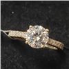 Image 2 : 10K YELLOW GOLD MOISSANITE(1.2CT) MOISSANITE(0.2CT) RING (~SIZE 5) (~WEIGHT 2.87G)