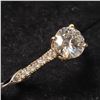 Image 3 : 10K YELLOW GOLD MOISSANITE(1.2CT) MOISSANITE(0.2CT) RING (~SIZE 5) (~WEIGHT 2.87G)