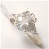 Image 2 : 10K YELLOW GOLD NATURAL MORGANITE (1.65CT) DIAMOND(0.03CT)  RING (~SIZE 7)