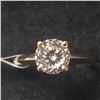 Image 1 : 10K YELLOW GOLD MOISSANITE(0.9CT)  RING (~SIZE 6) (~WEIGHT 1.55G)