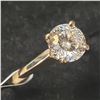 Image 3 : 10K YELLOW GOLD MOISSANITE(0.9CT)  RING (~SIZE 6) (~WEIGHT 1.55G)