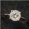 Image 3 : 10K YELLOW GOLD MOISSANITE(1.35CT)  RING (~SIZE 6.5 (~WEIGHT 1.58G)