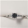 Image 1 : 14K WHITE GOLD BLACK DIAMOND(0.48CT)  RING (~SIZE 6) (~WEIGHT 2.06G)
