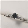 Image 2 : 14K WHITE GOLD BLACK DIAMOND(0.48CT)  RING (~SIZE 6) (~WEIGHT 2.06G)