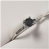 Image 3 : 14K WHITE GOLD BLACK DIAMOND(0.48CT)  RING (~SIZE 6) (~WEIGHT 2.06G)