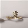 Image 1 : 10K YELLOW GOLD DIAMOND 18" (0.11CT)  RING (~SIZE 5.5) (~WEIGHT 1.14G)
