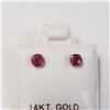 Image 1 : 14K YELLOW GOLD RUBY(0.52CT)  EARRINGS