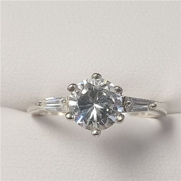 SILVER CUBIC ZIRCONIA  RING